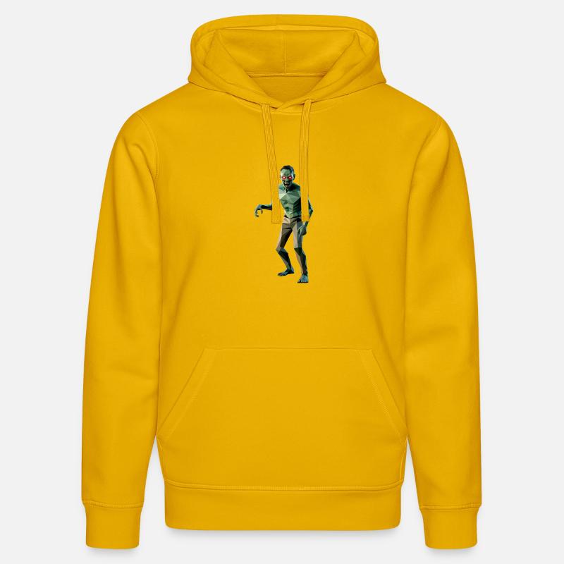 Zombie - Cool Low Poly Logo - Sweat à capuche bio DRUMMER Stanley/Stella Unisexe - jaune spectre