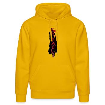 st.pauli - Stanley/Stella DRUMMER Unisex Organic Hoodie - spectra yellow - Front - Liana (172cm) & Jaron (178cm)