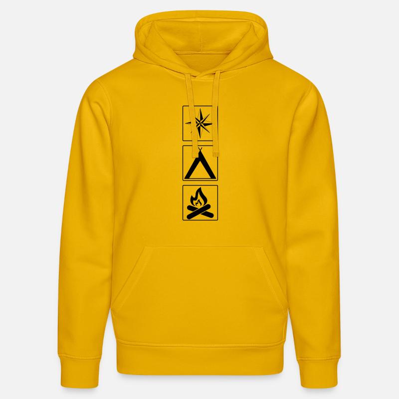 Camping des scouts - Sweat à capuche bio DRUMMER Stanley/Stella Unisexe - jaune spectre