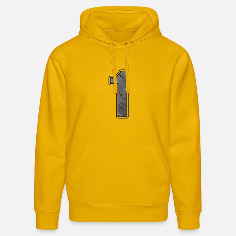 Une conception de texture de béton - Sweat à capuche bio DRUMMER Stanley/Stella Unisexe - jaune spectre