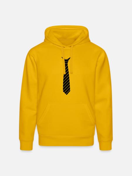 Krawatten Illusion - Stanley/Stella Unisex Bio-Hoodie DRUMMER  - Spektralgelb