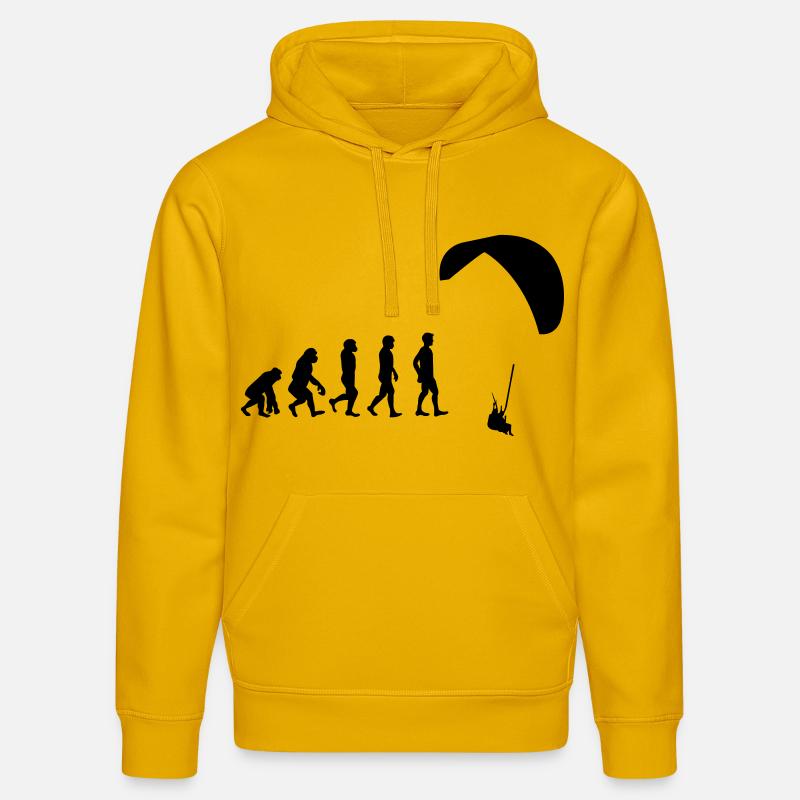 Planeur de l’évolution - Sweat à capuche bio DRUMMER Stanley/Stella Unisexe - jaune spectre