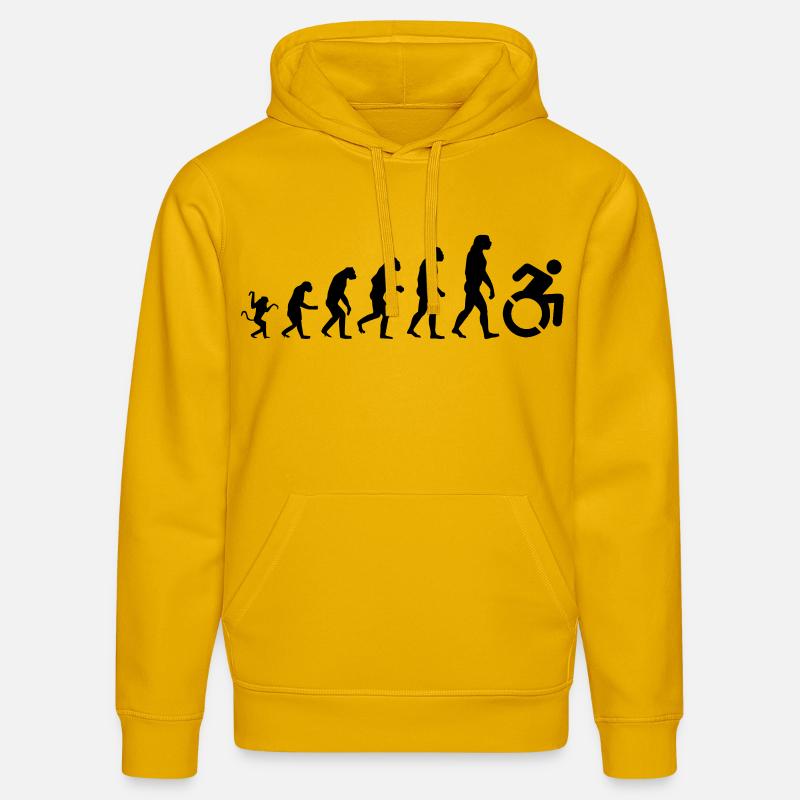Évolution des fauteuils roulants * - Sweat à capuche bio DRUMMER Stanley/Stella Unisexe - jaune spectre
