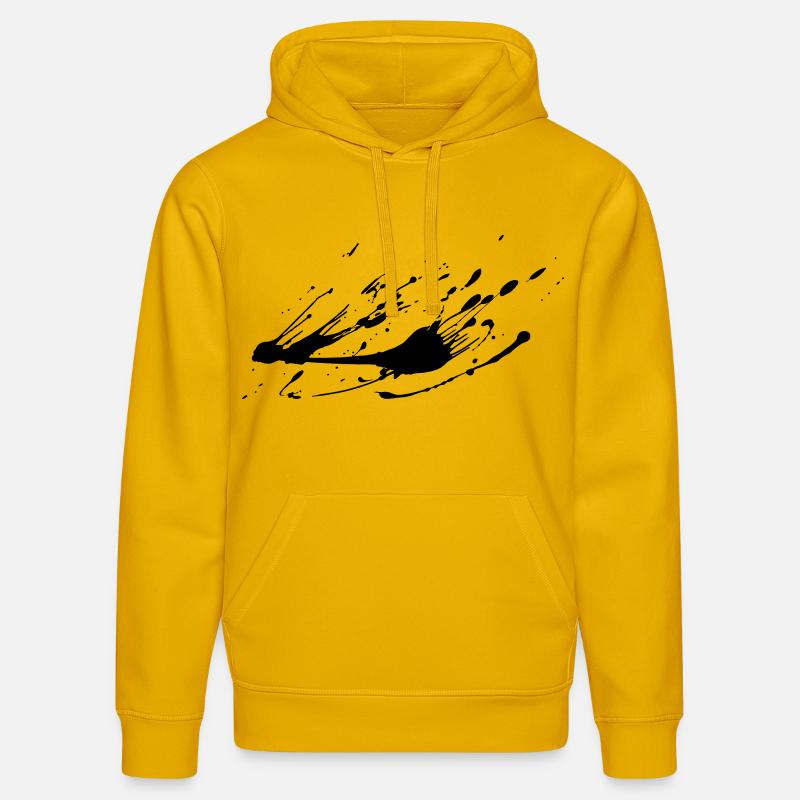 Image d’éclaboussure de peinture # - Sweat à capuche bio DRUMMER Stanley/Stella Unisexe - jaune spectre