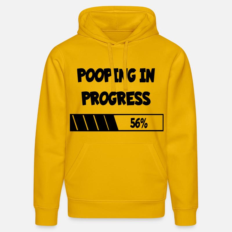 Caca en devenir, progrès * - Sweat à capuche bio DRUMMER Stanley/Stella Unisexe - jaune spectre