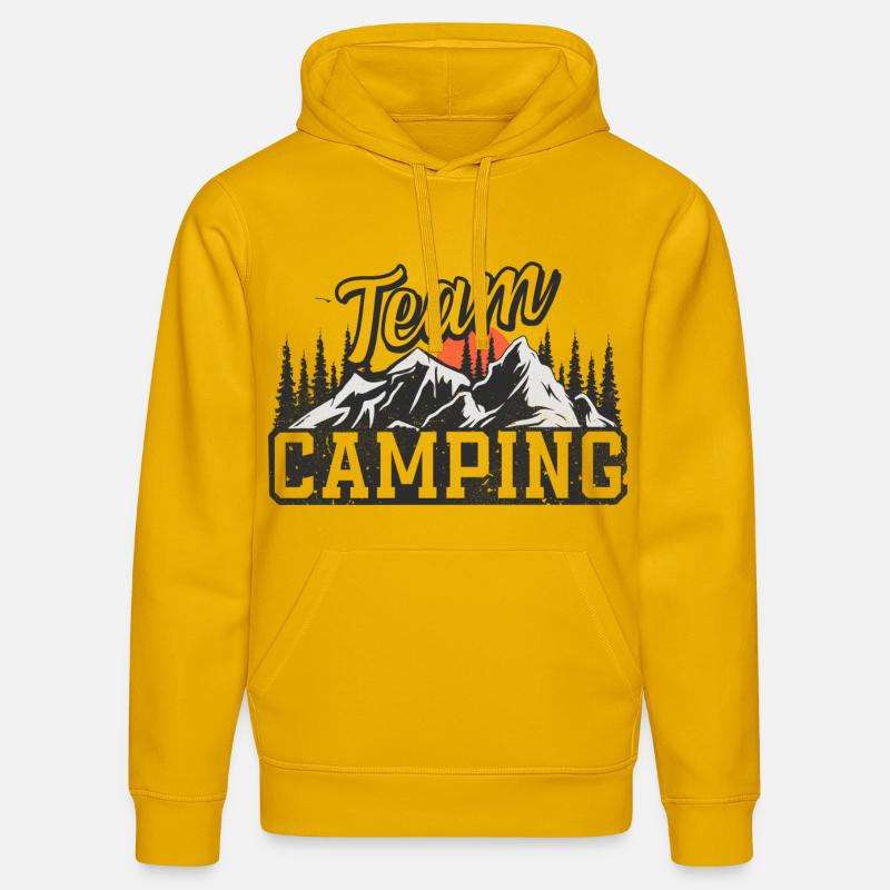 Équipe Camping - Sweat à capuche bio DRUMMER Stanley/Stella Unisexe - jaune spectre