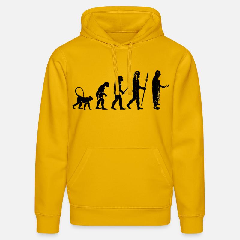 Évolution de Fleischer - Sweat à capuche bio DRUMMER Stanley/Stella Unisexe - jaune spectre