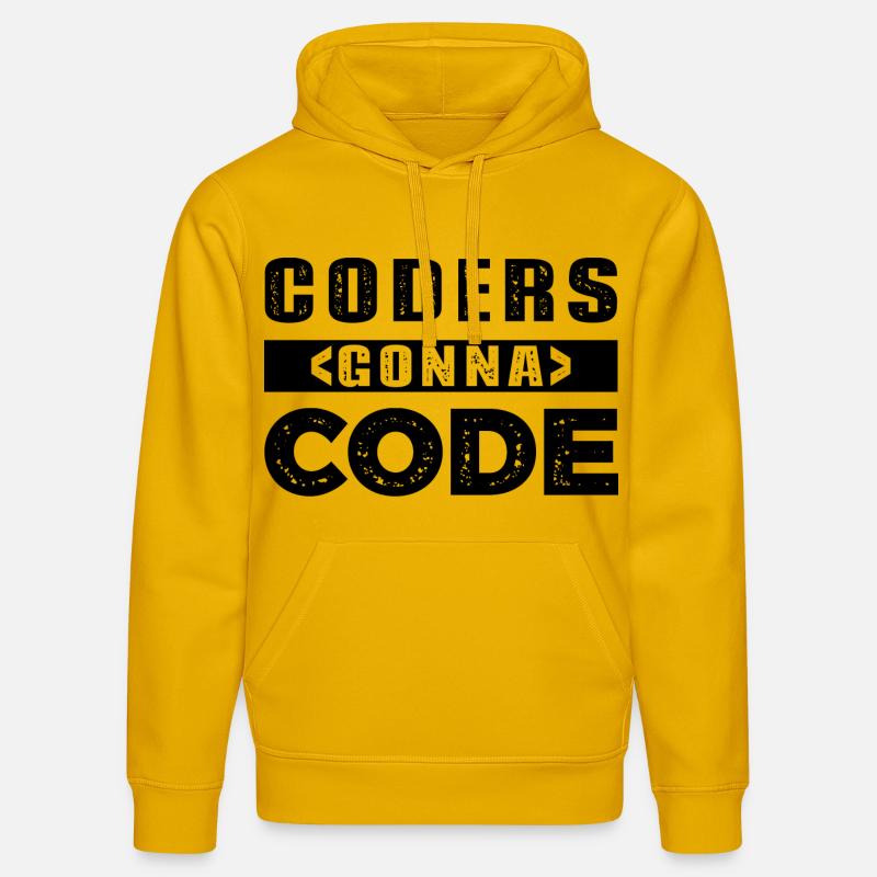 Coders going to Code - Stanley/Stella DRUMMER Unisex Organic Hoodie - spectra yellow