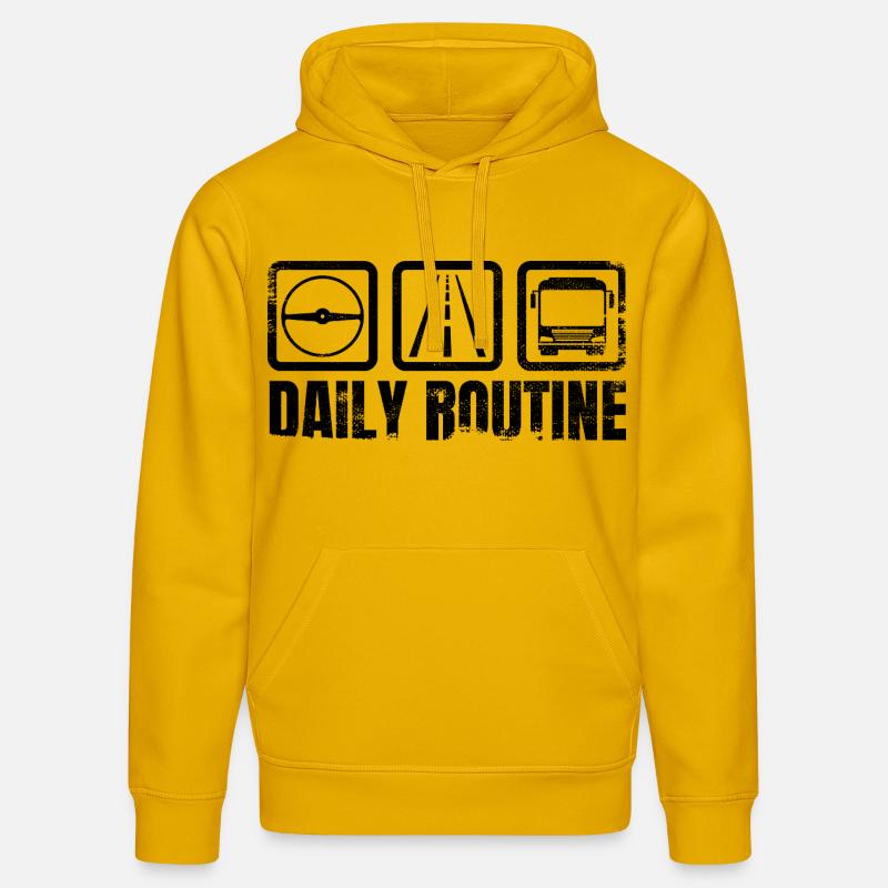 Routine du chauffeur d’autobus - Sweat à capuche bio DRUMMER Stanley/Stella Unisexe - jaune spectre