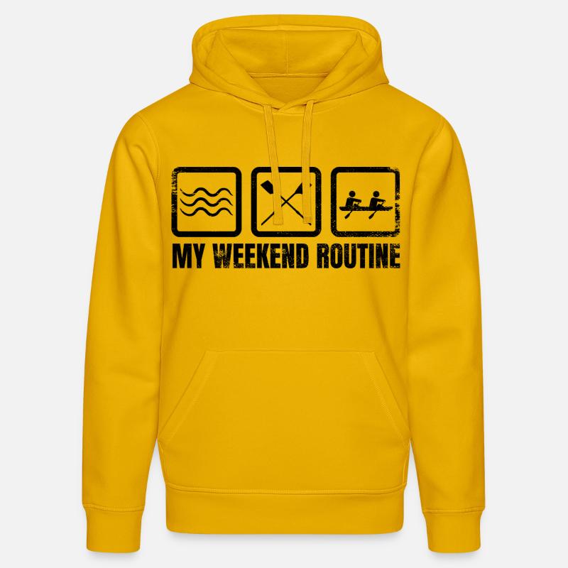 Ma routine du week-end - Sweat à capuche bio DRUMMER Stanley/Stella Unisexe - jaune spectre