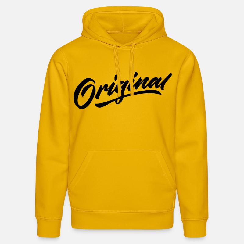 Langue source - Sweat à capuche bio DRUMMER Stanley/Stella Unisexe - jaune spectre