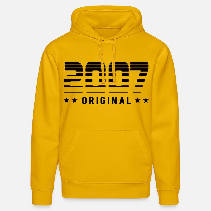 Édition limitée originale 2007 - Anniversaire - Sweat à capuche bio DRUMMER Stanley/Stella Unisexe - jaune spectre