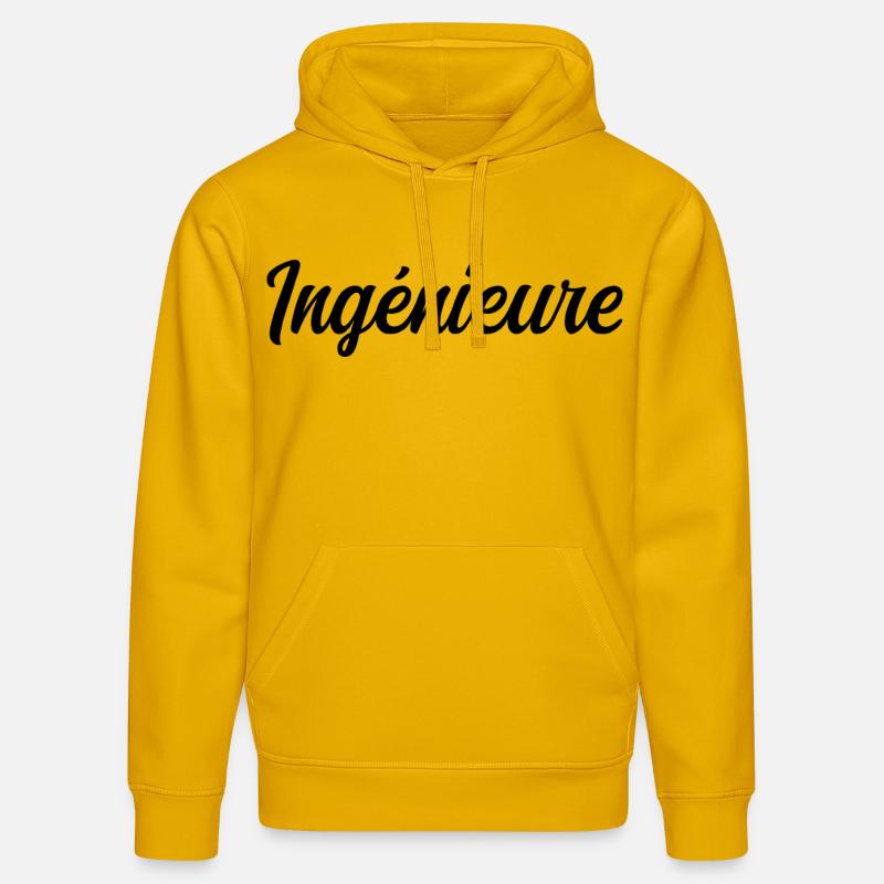 Ingénieure Conception Technique Science Projet - Sweat à capuche bio DRUMMER Stanley/Stella Unisexe - jaune spectre