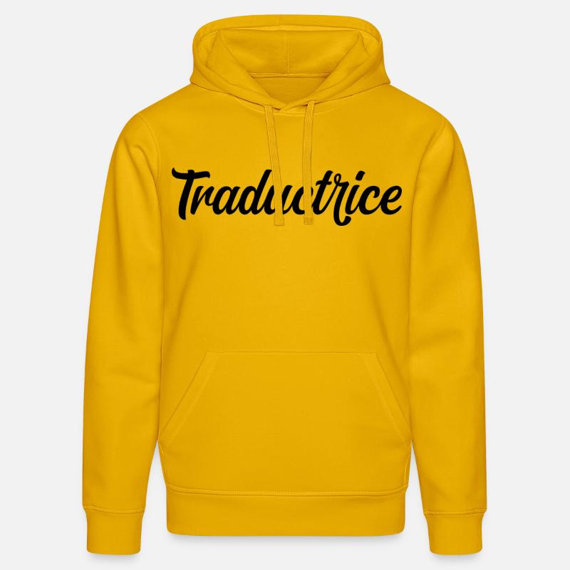 Traductrice Interprète Langues Étrangères Pro - Sweat à capuche bio DRUMMER Stanley/Stella Unisexe - jaune spectre