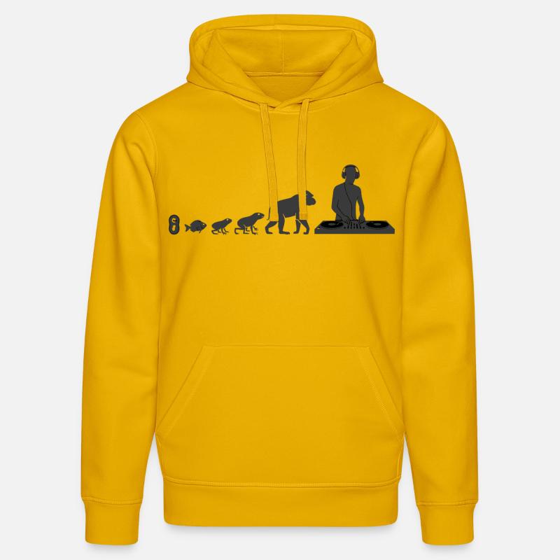 Évolution vers le DJ - Sweat à capuche bio DRUMMER Stanley/Stella Unisexe - jaune spectre