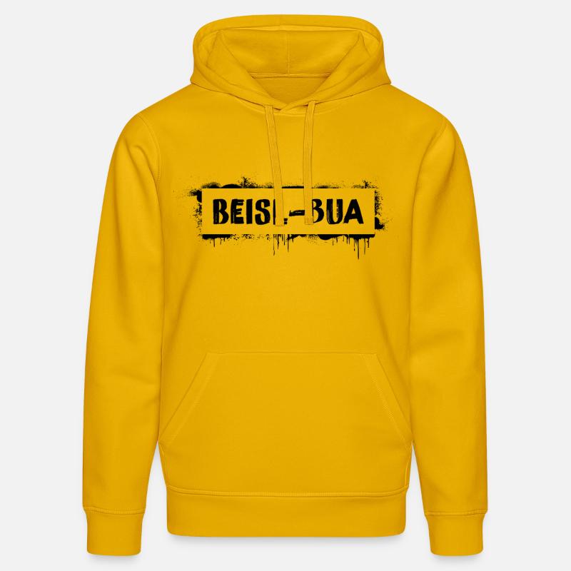 Beisl-Bua – Dicton culte du dialecte viennois - Sweat à capuche bio DRUMMER Stanley/Stella Unisexe - jaune spectre
