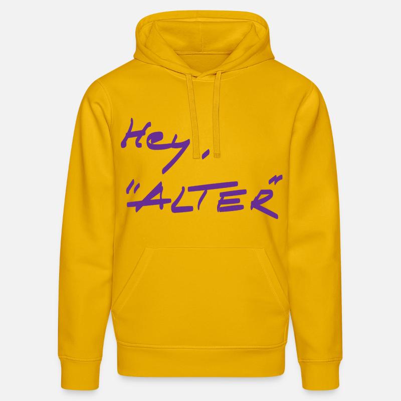 Salutations - différent - Sweat à capuche bio DRUMMER Stanley/Stella Unisexe - jaune spectre