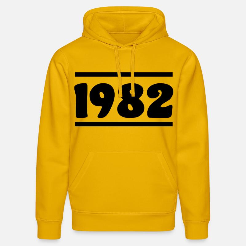 1982 anniversaire 1982 - Sweat à capuche bio DRUMMER Stanley/Stella Unisexe - jaune spectre