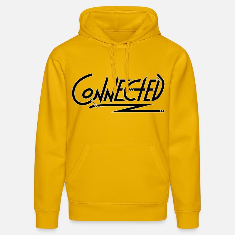 Connected_black_simple - Sweat à capuche bio DRUMMER Stanley/Stella Unisexe - jaune spectre