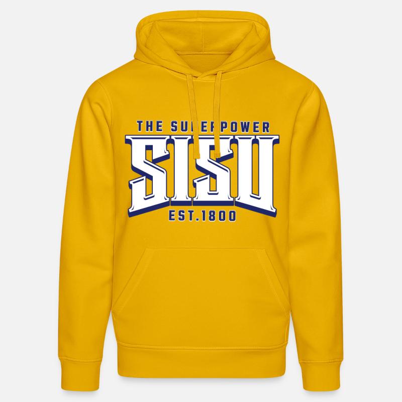 Impression du logo Content Superpower - Sweat à capuche bio DRUMMER Stanley/Stella Unisexe - jaune spectre
