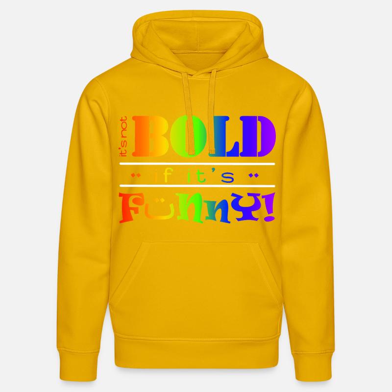 Lebendiger Regenbogen Lustiges Mutiges Textdesign - Stanley/Stella Unisex Bio-Hoodie DRUMMER  - Spektralgelb