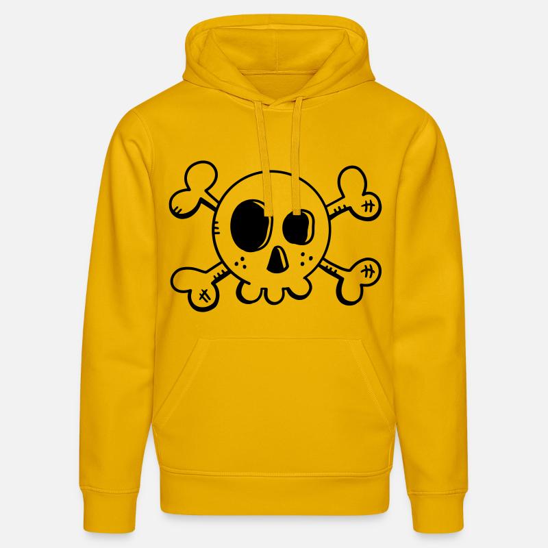 Comic Totenschädel - Schädel - Pirat - Skull - Stanley/Stella Unisex Bio-Hoodie DRUMMER - Spektralgelb