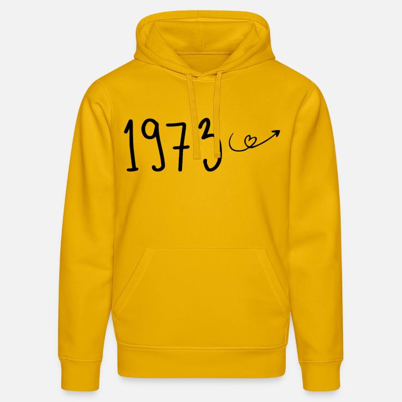 1973 Anniversaire 1973 Retro 1973 - Sweat à capuche bio DRUMMER Stanley/Stella Unisexe - jaune spectre