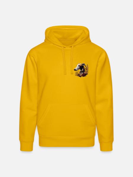 Greyhoundkopf Herbstrosenkranz - Stanley/Stella Unisex Bio-Hoodie DRUMMER - Spektralgelb