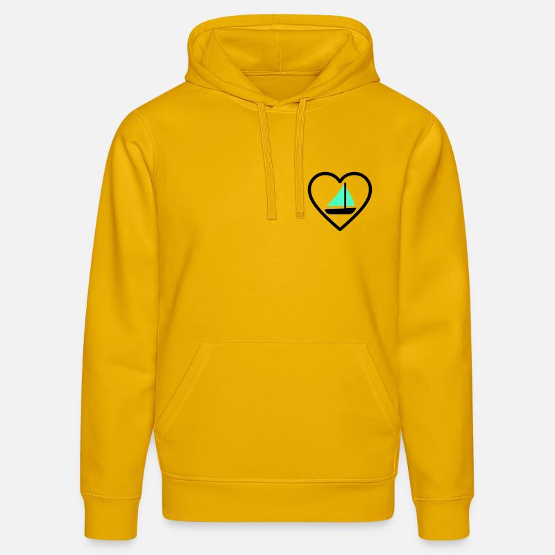 Cuore Vela – Passione Navigazione - Sweat à capuche bio DRUMMER Stanley/Stella Unisexe - jaune spectre