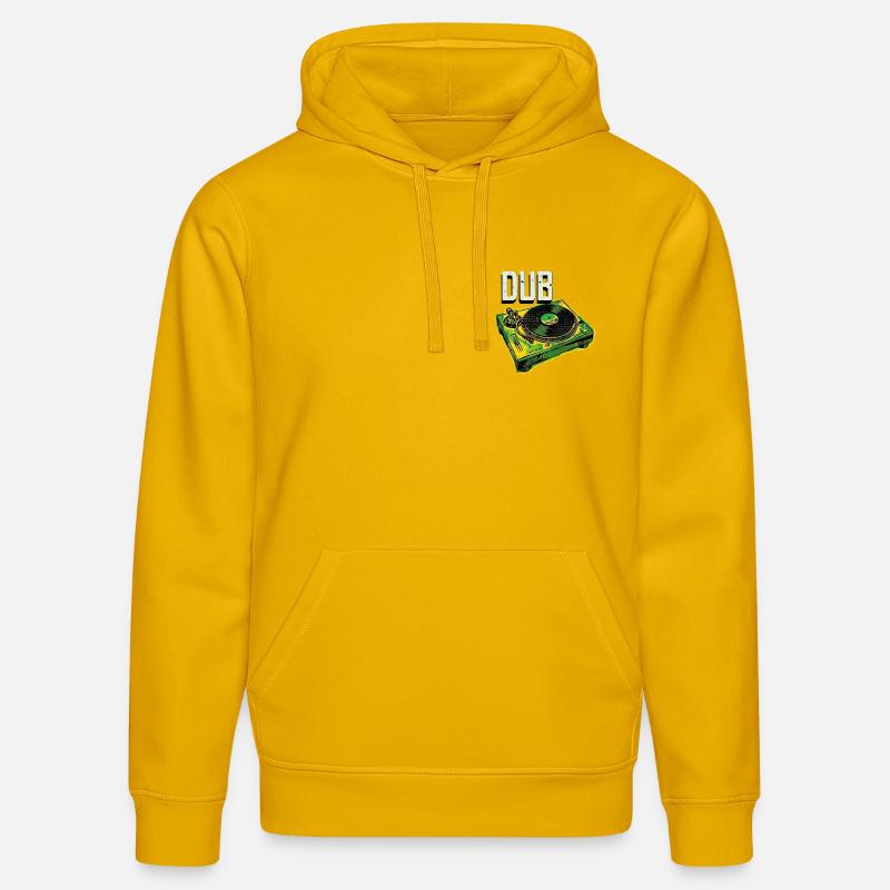 Dub Reggae Turntable - Stanley/Stella DRUMMER Unisex Organic Hoodie - spectra yellow