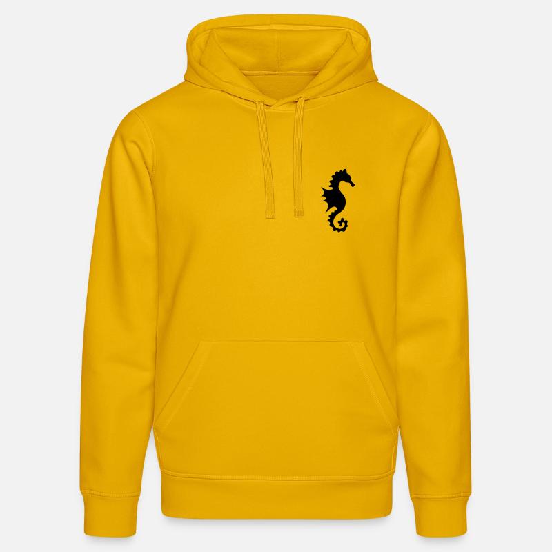 un hippocampe - Sweat à capuche bio DRUMMER Stanley/Stella Unisexe - jaune spectre
