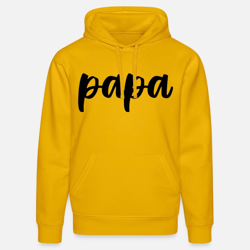 Papa - Sweat à capuche bio DRUMMER Stanley/Stella Unisexe - jaune spectre