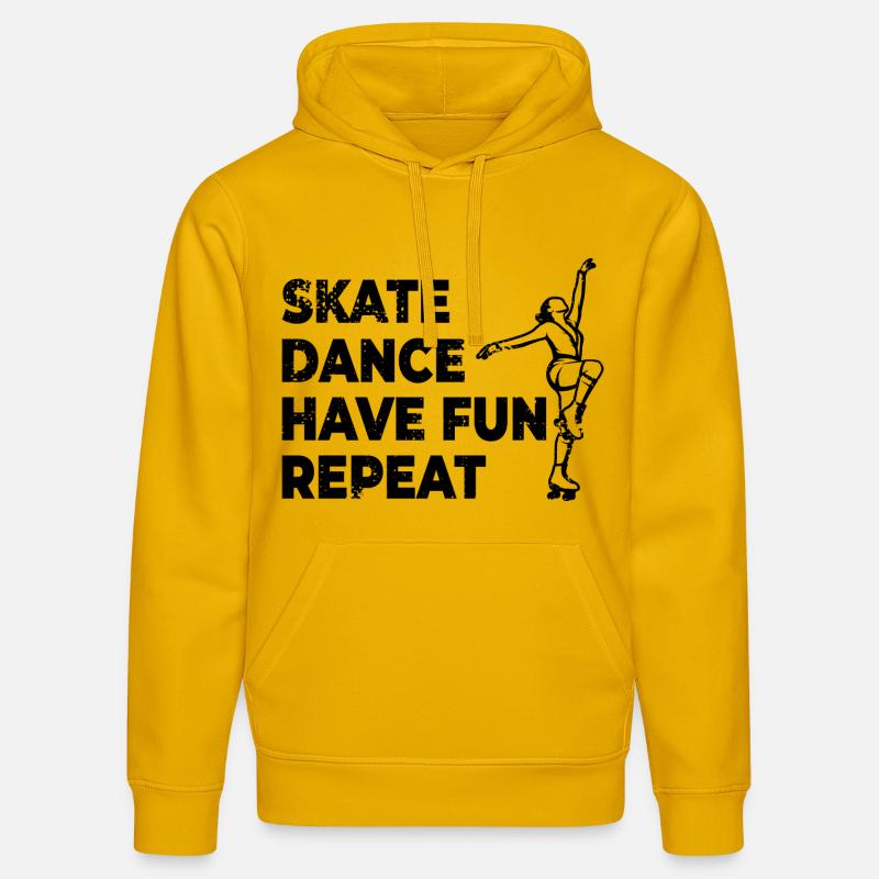 Patiner, danser, s’amuser, répéter - Sweat à capuche bio DRUMMER Stanley/Stella Unisexe - jaune spectre