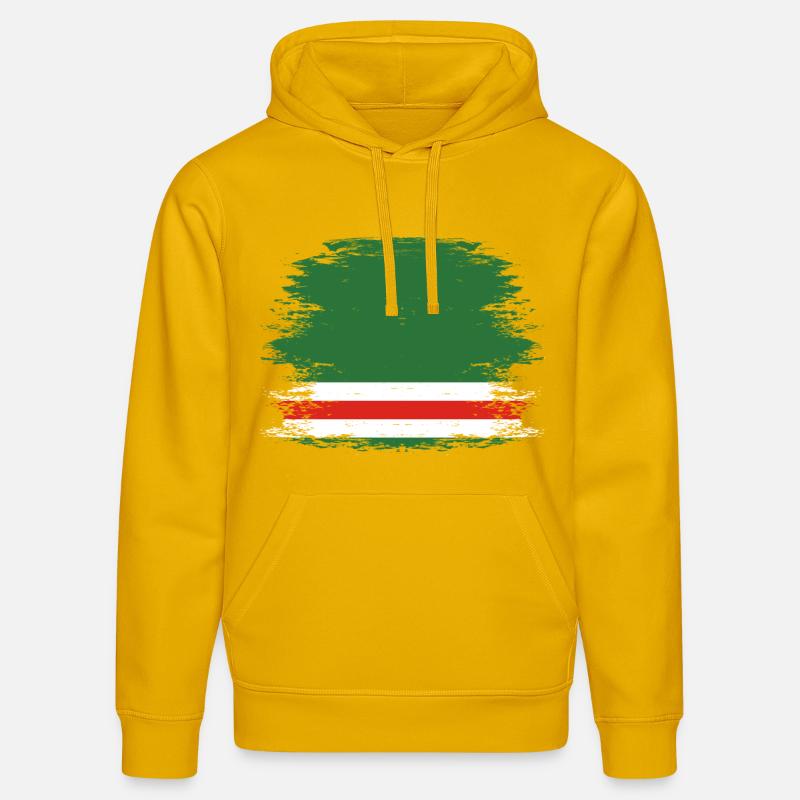 Drapeau de la Tchétchénie utilisé - Sweat à capuche bio DRUMMER Stanley/Stella Unisexe - jaune spectre