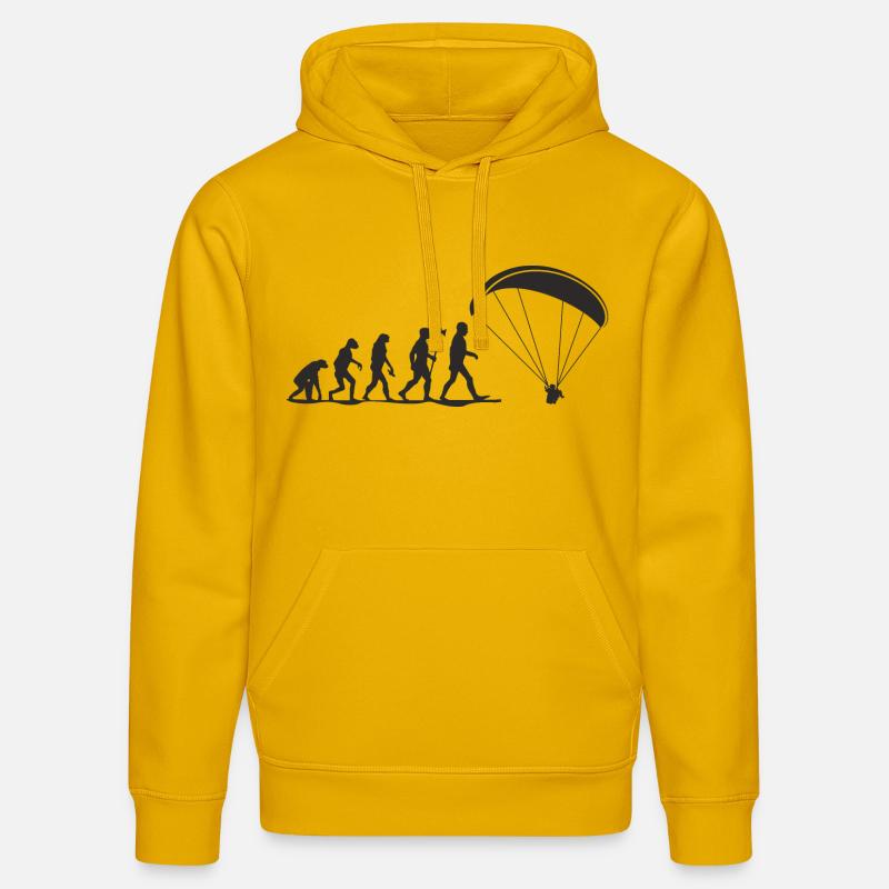 evolution paragliding - Sweat à capuche bio DRUMMER Stanley/Stella Unisexe - jaune spectre