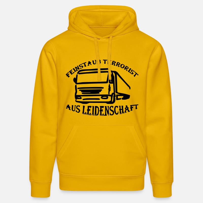 Feinstaub Terrorist aus Leidenschaft - Stanley/Stella Unisex Bio-Hoodie DRUMMER  - Spektralgelb