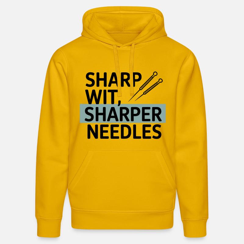 Sharp Wit, Sharper Needles Akupunkteur Beruf - Stanley/Stella Unisex Bio-Hoodie DRUMMER  - Spektralgelb