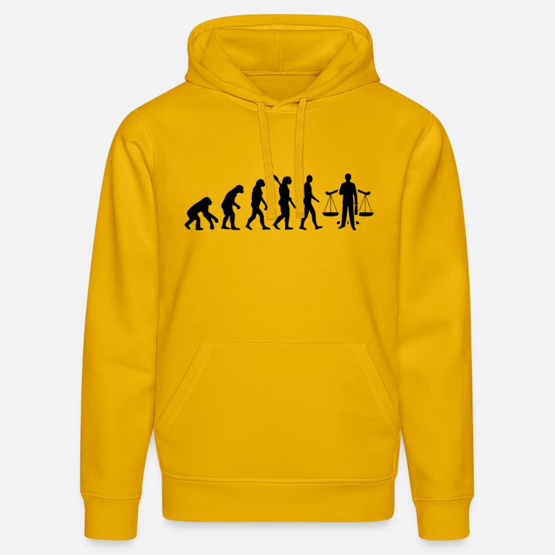 PROCUREUR évolution JURA Noir - Sweat à capuche bio DRUMMER Stanley/Stella Unisexe - jaune spectre