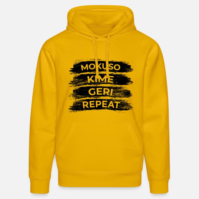 Techniques de karaté - Sweat à capuche bio DRUMMER Stanley/Stella Unisexe - jaune spectre