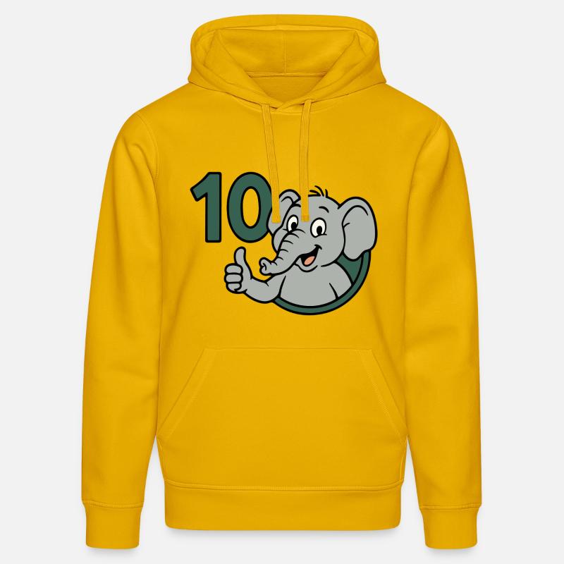 Puissance du tronc avec 10 - Sweat à capuche bio DRUMMER Stanley/Stella Unisexe - jaune spectre