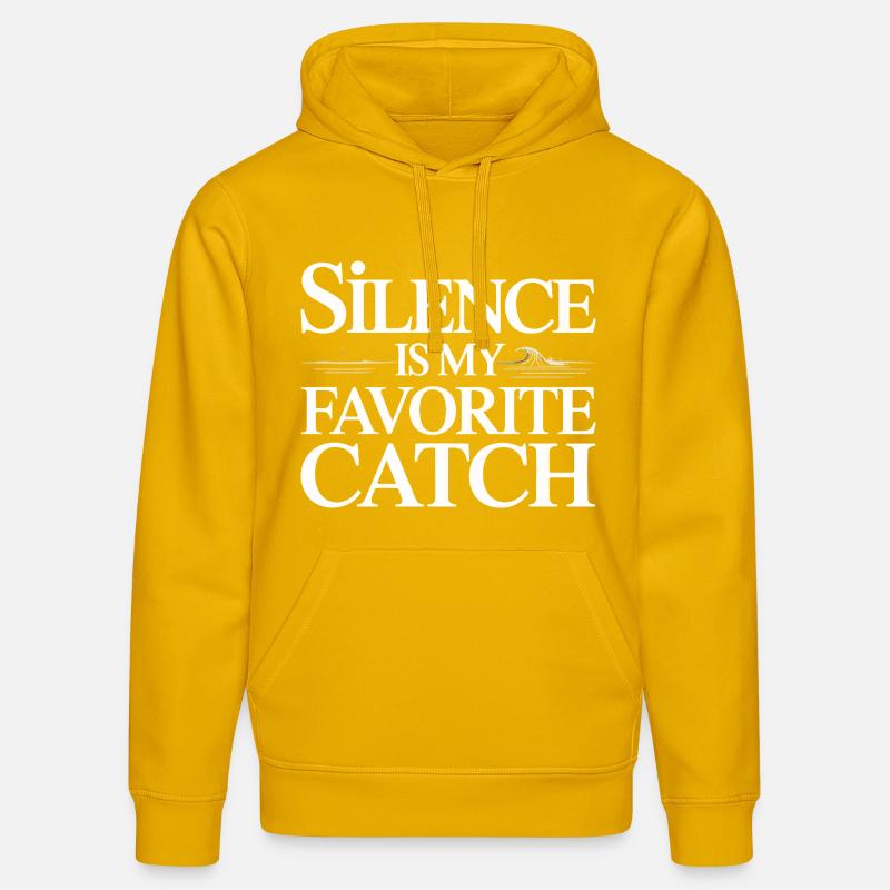 Le silence est ma phrase préférée - Sweat à capuche bio DRUMMER Stanley/Stella Unisexe - jaune spectre