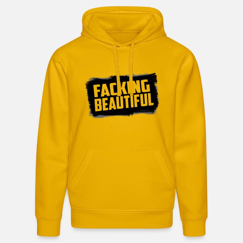 Facking Belle - Sweat à capuche bio DRUMMER Stanley/Stella Unisexe - jaune spectre