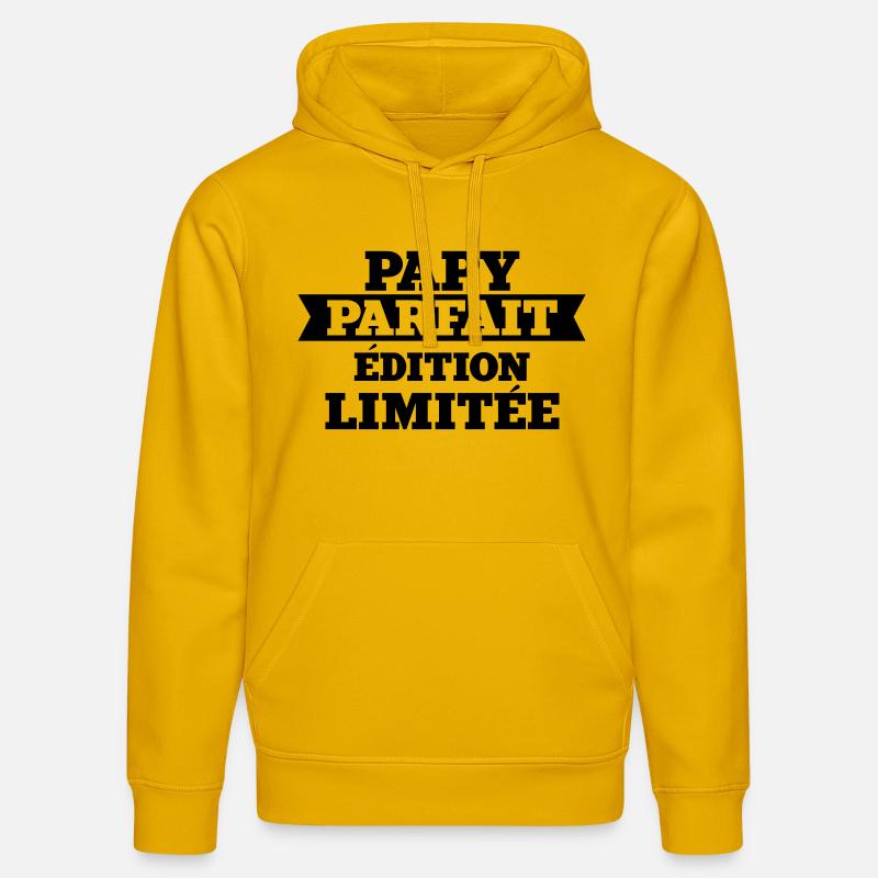 papy parfait édition limitée - Sweat à capuche bio DRUMMER Stanley/Stella Unisexe - jaune spectre