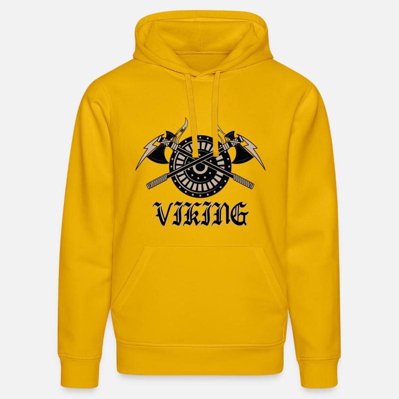 Vikings - Sweat à capuche bio DRUMMER Stanley/Stella Unisexe - jaune spectre