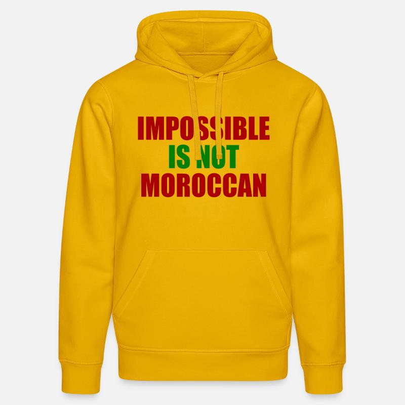 impossible is not moroccan - Sweat à capuche bio DRUMMER Stanley/Stella Unisexe - jaune spectre