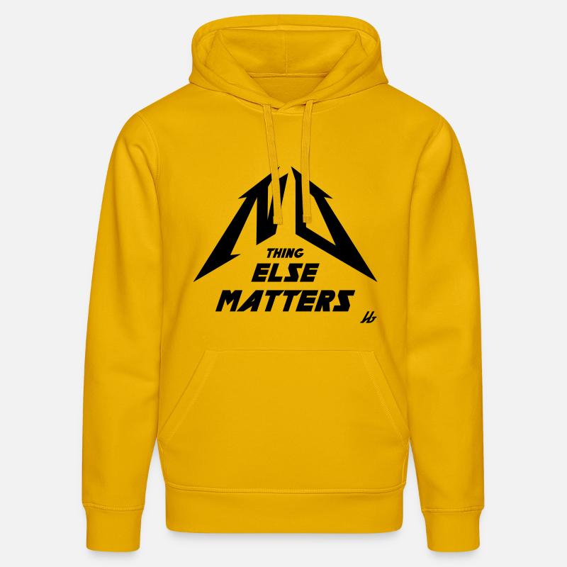NO THING ELSE MATTERS - Sweat à capuche bio DRUMMER Stanley/Stella Unisexe - jaune spectre