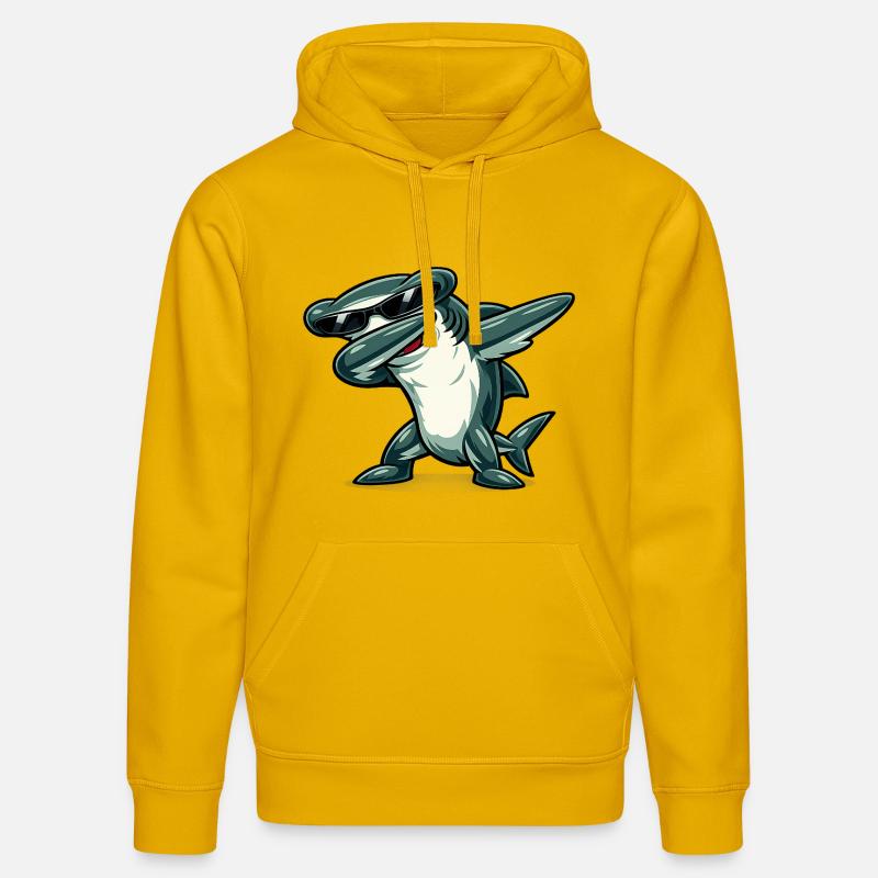 Requin-marteau à dabber - Sweat à capuche bio DRUMMER Stanley/Stella Unisexe - jaune spectre