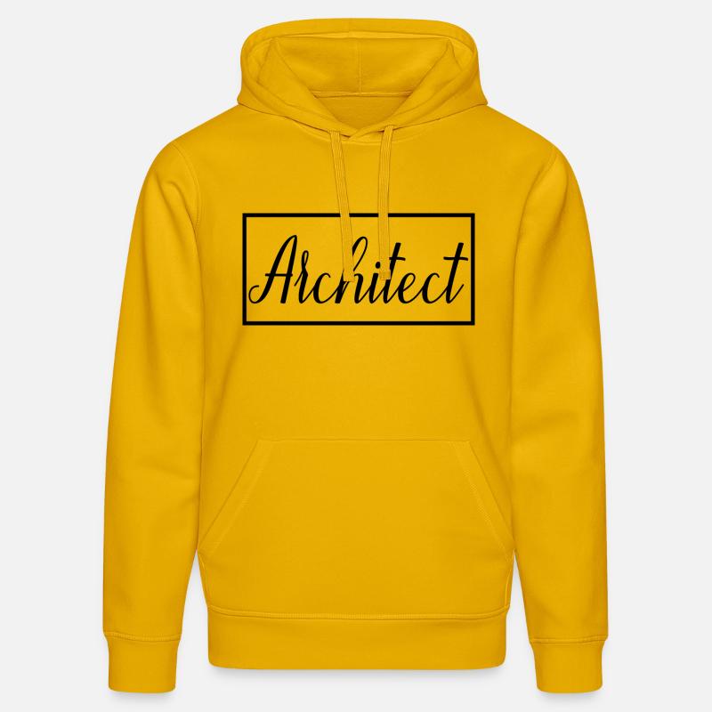 Architecte Fier étudiant architecte diplômé - Sweat à capuche bio DRUMMER Stanley/Stella Unisexe - jaune spectre