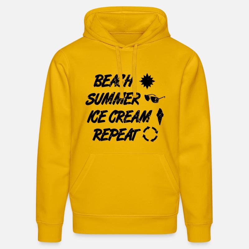 Routine des amateurs de crème glacée - Sweat à capuche bio DRUMMER Stanley/Stella Unisexe - jaune spectre