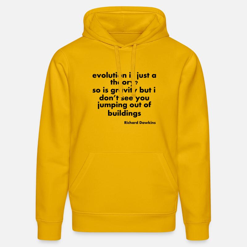 citations d'évolution - Sweat à capuche bio DRUMMER Stanley/Stella Unisexe - jaune spectre